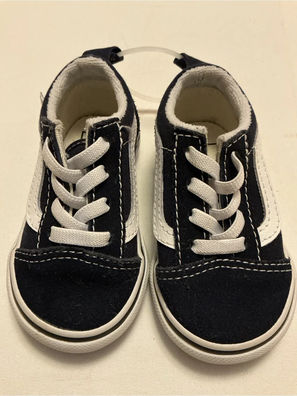 Vans Kids Navy and White Low-Top Sneakers